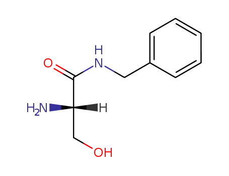 Molecular Structure of 175481-31-9 (Propanamide, 2-amino-3-hydroxy-N-(phenylmethyl)-, (S)-)