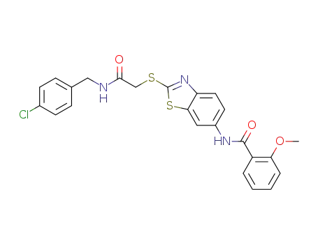 N-(2-(2-(4-chlorobenzylamino)-2-oxoethylthio)benzothiazol-6-yl)-2-methoxybenzamide