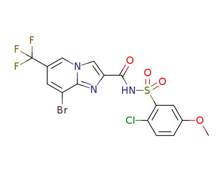 8-bromo-N-[(2-chloro-5-methoxyphenyl)sulfonyl]-6-(trifluoromethyl)imidazo[1,2-a]pyridine-2-carboxamide