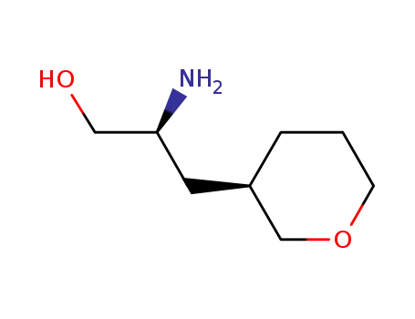 Molecular Structure of 1093869-16-9 (2H-Pyran-3-propanol, β-aMinotetrahydro-, (βS,3R)-)