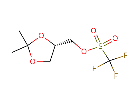 Molecular Structure of 156925-79-0 (Methanesulfonic acid, trifluoro-,
[(4S)-2,2-dimethyl-1,3-dioxolan-4-yl]methyl ester)