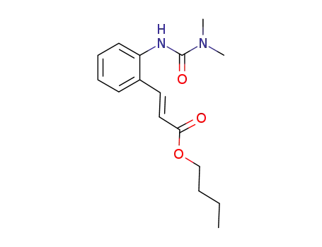 Molecular Structure of 1182602-48-7 (butyl (E)-3-(2-(3,3-dimethylureido)phenyl)acrylate)