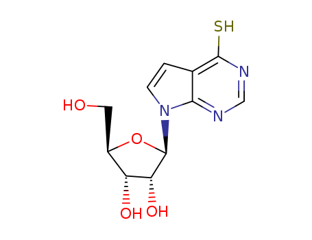 4H-Pyrrolo[2,3-d]pyrimidine-4-thione,1,7-dihydro-7-b-D-ribofuranosyl-(9CI) cas  2864-21-3