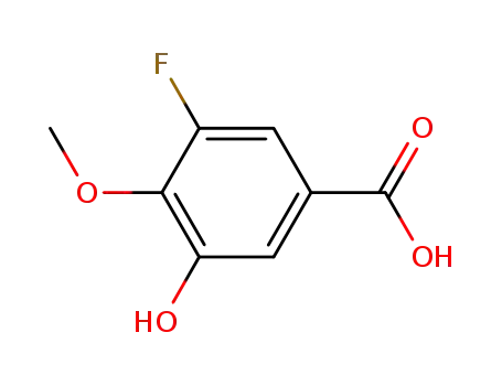 Molecular Structure of 1195945-01-7 (3-Fluoro-5-hydroxy-4-methoxybenzoic acid)
