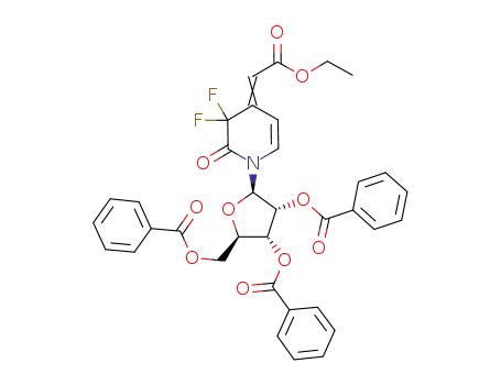 1-(2,3,5-tri-O-benzoyl-β-D-ribofuranosyl)-4-[(ethoxycarbonyl)-methylene]-3,3-difluoro-3,4-dihydropyridin-2(1H)-one
