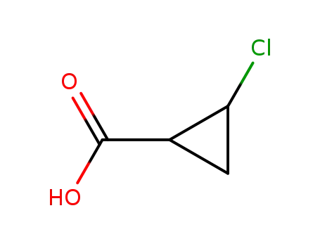 Molecular Structure of 1258298-11-1 (2-Chlorocyclopropanecarboxylic acid)