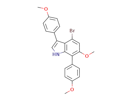 4-bromo-6-methoxy-3,7-bis-(4-methoxy-phenyl)-1H-indole