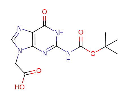 Molecular Structure of 1028077-12-4 (N2-Boc-guanine-9-acetic acid)
