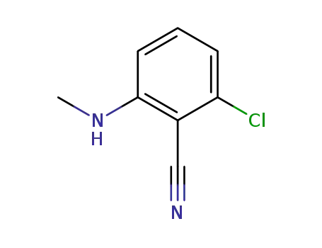Molecular Structure of 20925-55-7 (2-Chloro-6-MethylaMino-benzonitrile)