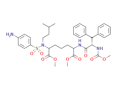 dimethyl 2-((4-aminophenylsulfonyl)(3.methylbutyl)amino)-6-(N-methoxycarbonyl-β-phenyl-L-phenylalanylamino)heptanedioate
