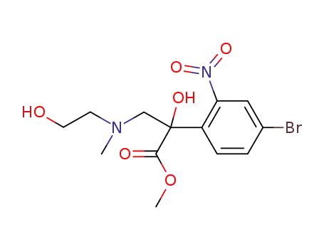 methyl 2-(4-bromo-2-nitrophenyl)-2-hydroxy-3-((2-hydroxyethyl)(methyl)amino)propanoate