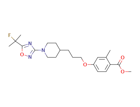4-(3-{1-[5-(1-fluoro-1-methylethyl)-[1,2,4]oxadiazol-3-yl]piperidin-4-yl}-propoxy)-2-methylbenzoic acid methyl ester