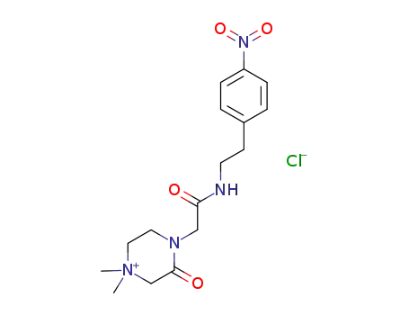 Molecular Structure of 644966-84-7 (1,1-dimethyl-4-[2-(4-nitrophenethylamino)-2-oxoethyl]-3-oxopiperazinium chloride)