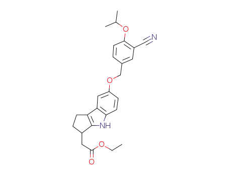 ethyl 2-(7-(3-cyano-4-isopropoxybenzyloxy)-1,2,3,4-tetrahydrocyclopenta[b]indol-3-yl)acetate