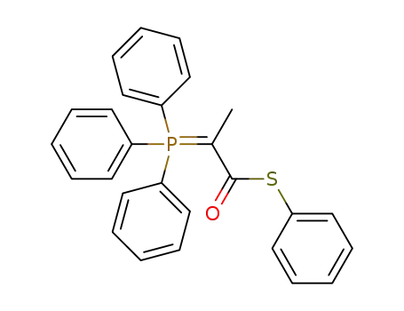 Molecular Structure of 1256358-39-0 (2-(triphenylphosphoranylidene)propanethioic acid S-phenyl ester)