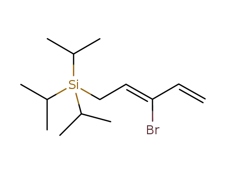 Molecular Structure of 1187617-25-9 ((Z)-3-bromo-5-triisopropylsilyl-1,3-pentadiene)