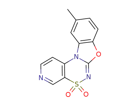 Molecular Structure of 1206768-85-5 (10-methyl-7-oxa-5-thia-3,6,11b-triazabenzo[c]fluorene 5,5-dioxide)