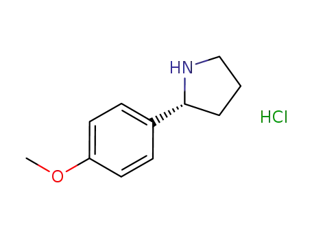 Molecular Structure of 1227798-75-5 ((R)-2-(4-METHOXYPHENYL)PYRROLIDINE HYDROCHLORIDE)