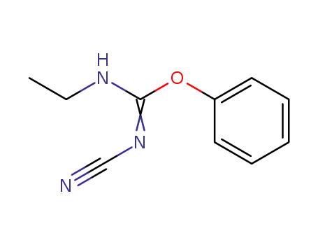 Molecular Structure of 20494-36-4 (Carbamimidic acid, N-cyano-N'-ethyl-, phenyl ester)