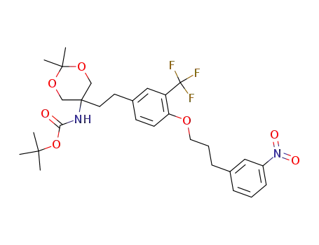 [2,2-dimethyl-5-(2-{4-[3-(3-nitrophenyl)propoxy]-3-trifluoromethylphenyl}ethyl)-1,3-dioxan-5-yl]carbamic acid t-butyl ester