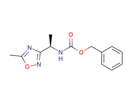 Molecular Structure of 1150262-33-1 (benzyl [(1R)-1-(5-methyl-1,2,4-oxadiazol-3-yl)ethyl]carbamate)