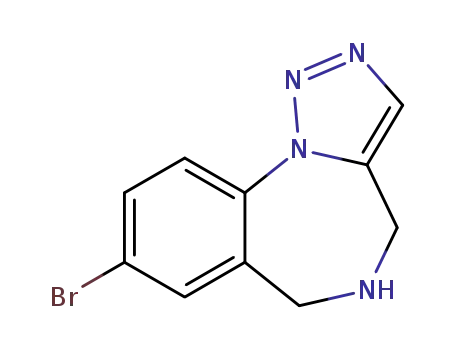 Molecular Structure of 1266452-21-4 (8-bromo-5,6-dihydro-4H-benzo[f][1,2,3]triazolo[1,5-a][1,4]diazepine)