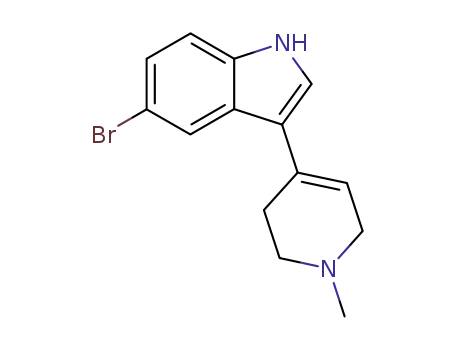 Molecular Structure of 116480-53-6 (5-BROMO-3-(1-METHYL-1,2,3,6-TETRAHYDRO-PYRIDIN-4-YL)-1H-INDOLE)