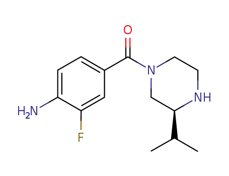 (S)-(4-amino-3-fluorophenyl)(3-isopropylpiperazin-1-yl)methanone