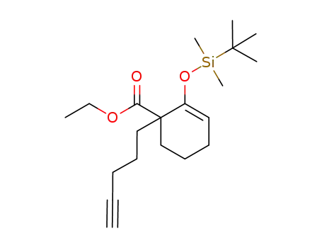 ethyl 2-(tert-butyldimethylsiloxy)-1-(4-pentyn-1-yl)-2-cyclohexenecarboxylate