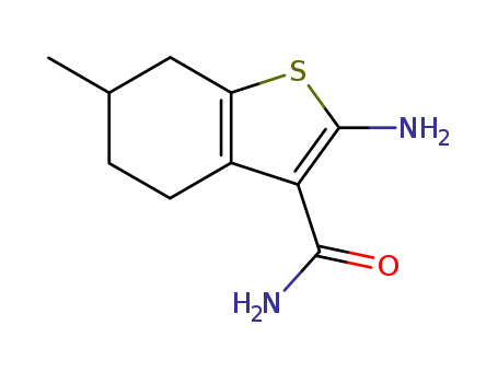 Molecular Structure of 95211-68-0 (2-AMINO-6-METHYL-4,5,6,7-TETRAHYDRO-1-BENZOTHIOPHENE-3-CARBOXAMIDE)