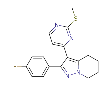 2-(4-fluorophenyl)-4,5,6,7-tetrahydro-3-[2-(methylthio)-4-pyrimidinyl]pyrazolo[1,5-a]pyridine