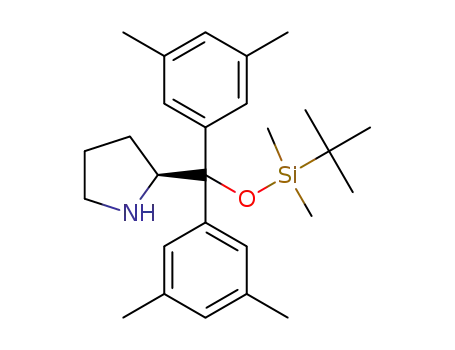Molecular Structure of 1259027-78-5 (S-2-[[[(1,1-diMethylethyl)diMethylsilyl]oxy]bis(3,5-diMethylphenyl)Methyl]-Pyrrolidine)
