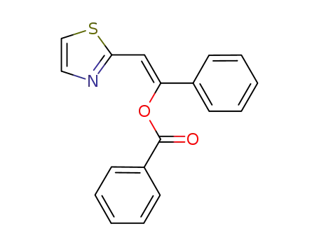 Molecular Structure of 1256960-61-8 (benzoic acid 1-phenyl-2-thiazol-2-ylvinyl ester)