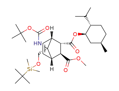 2-((1R,2S,5R)-2-isopropyl-5-methylcyclohexyl) 3-methyl (1R,2S,3S,4S,7R)-7-(tertbutoxycarbonylamino)-7-((tert-butyldimethylsilyloxy)methyl)bicyclo[2.2.1]hept-5-ene-2,3-dicarboxylate