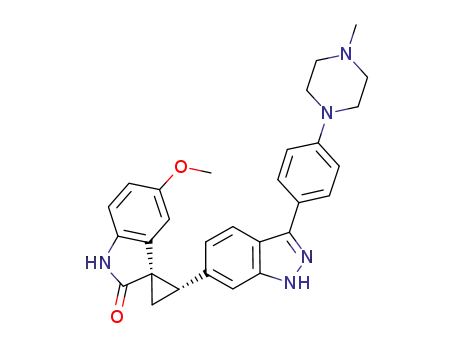(1R,2S)-5'-methoxy-2-(3-(4-(4-methylpiperazin-1-yl)phenyl)-1H-indazol-6-yl)spiro[cyclopropane-1,3'-indolin]-2'-one