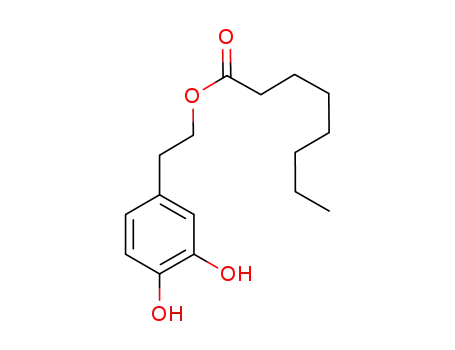 Molecular Structure of 205241-38-9 (octanoic acid-3,4-dihydroxyphenylethyl ester)
