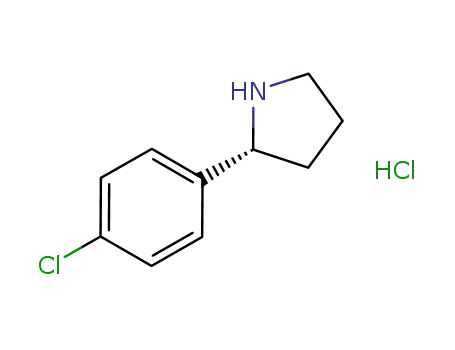 Molecular Structure of 1228560-90-4 ((2R)-2-(4-CHLOROPHENYL)PYRROLIDINE HCL)