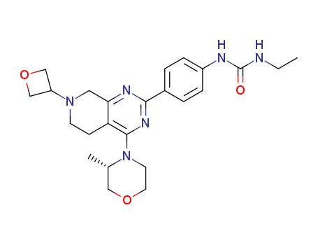 GDC-0349;RG-7603;Urea,N-ethyl-N'-[4-[5,6,7,8-tetrahydro-4-[(3S)-3-methyl-4-morpholinyl]-7-(3-oxetanyl)pyrido[3,4-d]pyrimidin-2-yl]phenyl]-