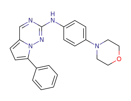 Molecular Structure of 1232397-05-5 ([4-(morpholin-4-yl)-phenyl]-(7-phenyl-pyrrolo[2,1-f][1,2,4]triazin-2-yl)-amine)