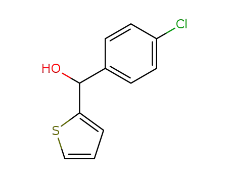 Molecular Structure of 40310-35-8 (2-Thiophenemethanol, a-(4-chlorophenyl)-)