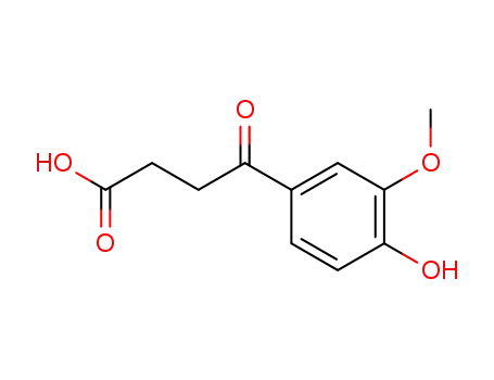 Molecular Structure of 14617-13-1 (4-(4-hydroxy-3-methoxy-phenyl)-4-oxo-butyric acid)