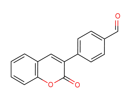 Molecular Structure of 59583-83-4 (Benzaldehyde, 4-(2-oxo-2H-1-benzopyran-3-yl)-)