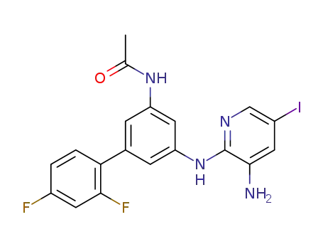 N-(5-((3-amino-5-iodopyridin-2-yl)amino)-2',4'-difluoro-[1,1'-biphenyl]-3-yl)acetamide