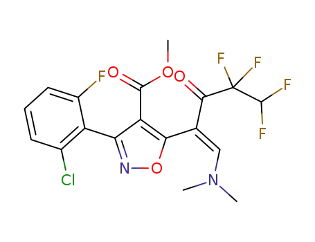 (E)-methyl 3-(2-chloro-6-fluorophenyl)-5-(1-(dimethylamino)-4,4,5,5-tetrafluoro-3-oxopent-1-en-2-yl)isoxazole-4-carboxylate