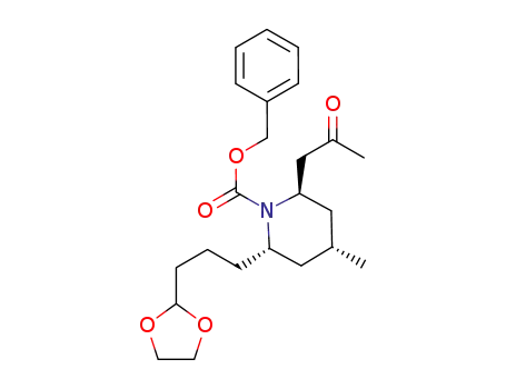 1-benzyloxycarbonyl-6S-(4,4-ethylenedioxybutyl)-4R-methyl-2R-(2-oxo-propyl)piperidine