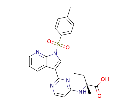(R)-2-methyl-2-(2-(1-tosyl-1H-pyrrolo[2,3-b]pyridin-3-yl)pyrimidin-4-ylamino)butanoic acid