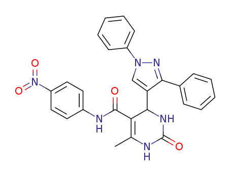 1,2,3,4-tetrahydro-6-methyl-N-(4-nitrophenyl)-2-oxo-4-(1,3-diphenyl-1H-pyrazol-4-yl)pyrimidine-5-carboxamide