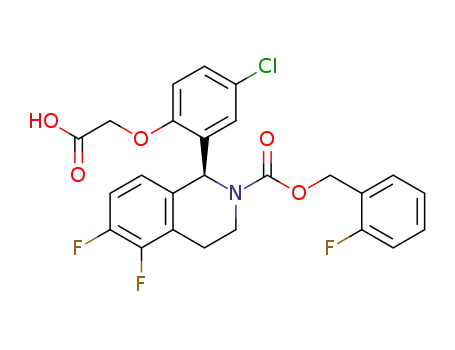(S)-1-(2-(carboxymethoxy)-5-chlorophenyl)-5,6-difluoro-3,4-dihydro-1H-isoquinoline-2-carboxylic acid 2-fluorobenzyl ester