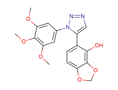 5-(1-(3,4,5-trimethoxyphenyl)-1H-1,2,3-triazol-5-yl)benzo[d][1,3]dioxol-4-ol