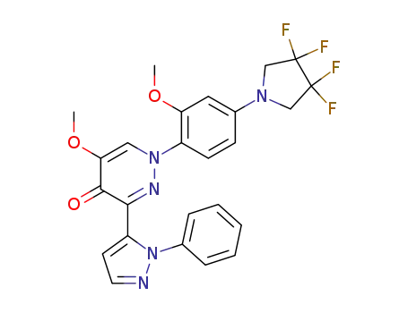 5-methoxy-1-[2-methoxy-4-(3,3,4,4-tetrafluoropyrrolidin-1-yl)phenyl]-3-(1-phenyl-1H-pyrazol-5-yl)pyridazin-4(1H)-one
